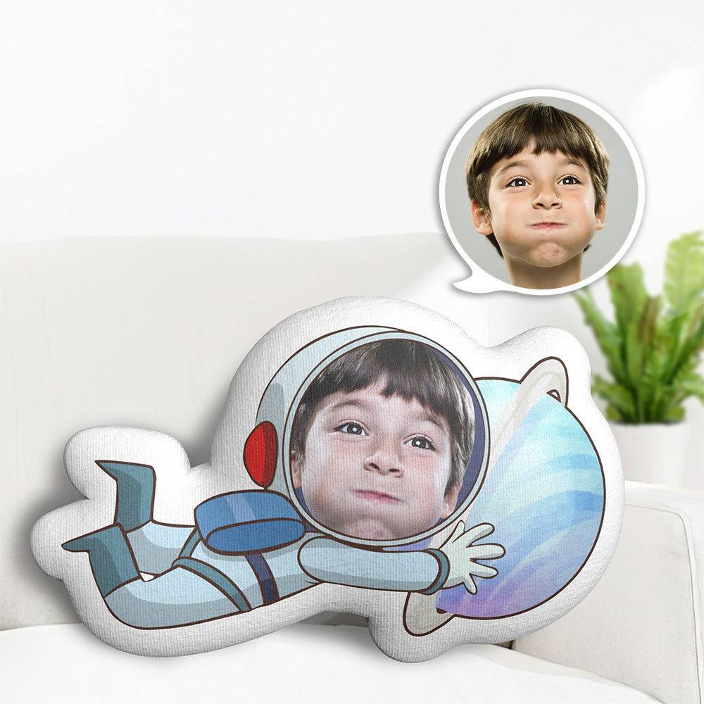 Custom Face Pillow Minime Astronaut Doll Personalized Photo Gifts for Kids - auphotomugs
