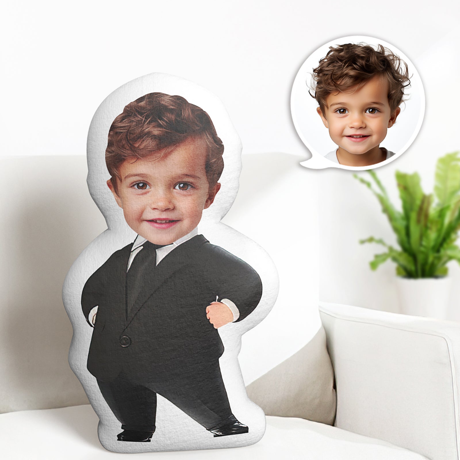 Custom Face Pillow Minime Baby Boss Doll Personalized Photo Gifts for Kids - auphotomugs