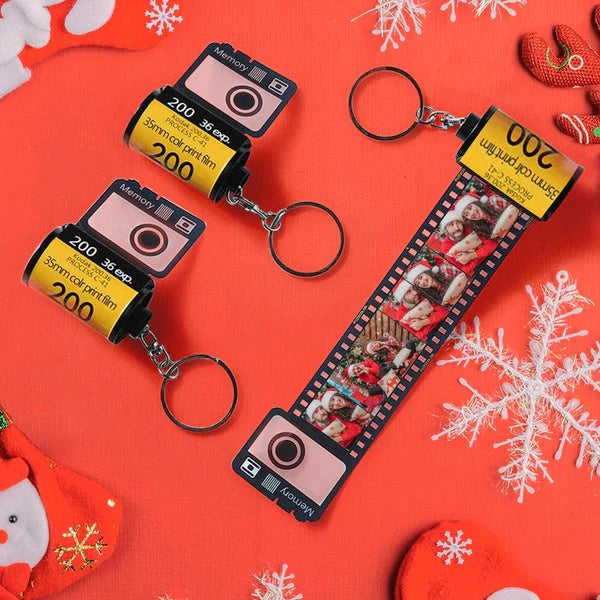 Anniversary Photo Gifts Custom Camera Film Roll Kodak Keychain Best Gift For Him / Her