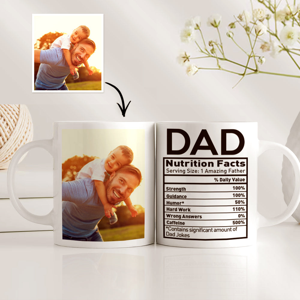 Father`s Day Gift Custom Photo Mug Personalized Face Mug Photo Mug for Dad - auphotomugs
