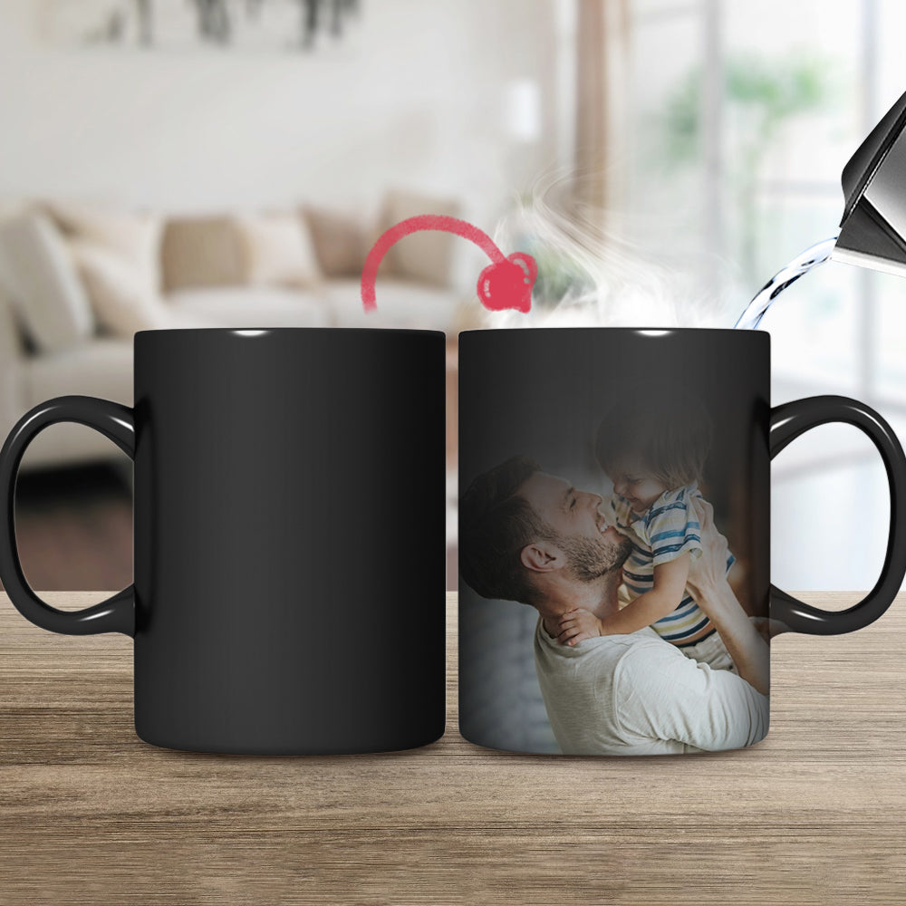Magic Father's Mug Custom Photo Mug Personalized Coffee Mug Heat Changing Mug