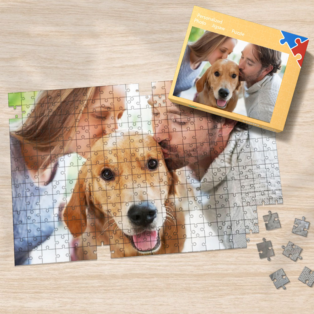 Personalised Jigsaw Puzzle Custom Photo Jigsaw Dog Photo Puzzle Pet Photo Jigsaw Puzzle 35-1000 Pics Best Gifts for Pet Lover- Couple and Dog