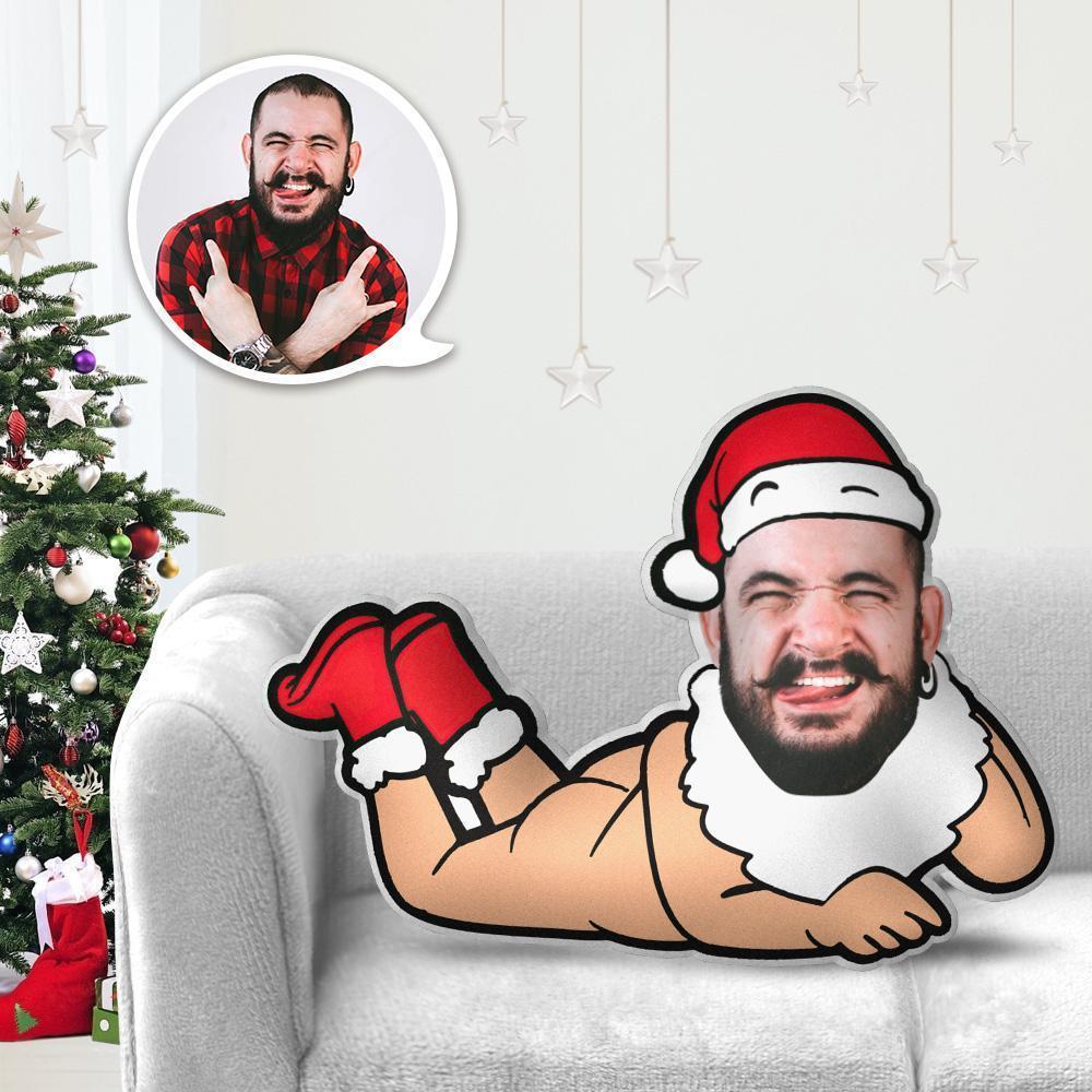 Christmas Gifts Custom Pillow Body Pillow MiniMe Personalized Photo Pillow Naked Santa Claus Kris Kringle Throw Pillow Gift