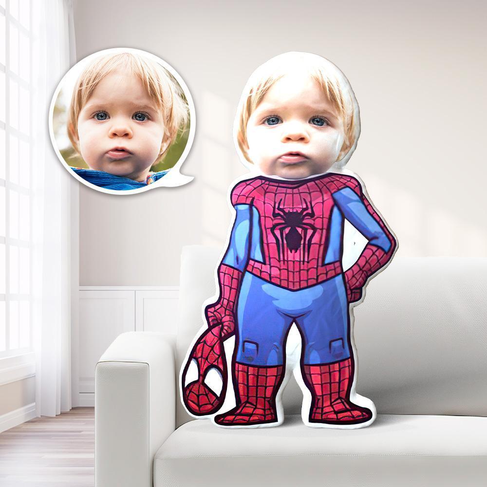 Custom Spiderman Pillow Personalized Face Pillow Spider-man Mini Me Pillow Super Hero Photo Face Doll
