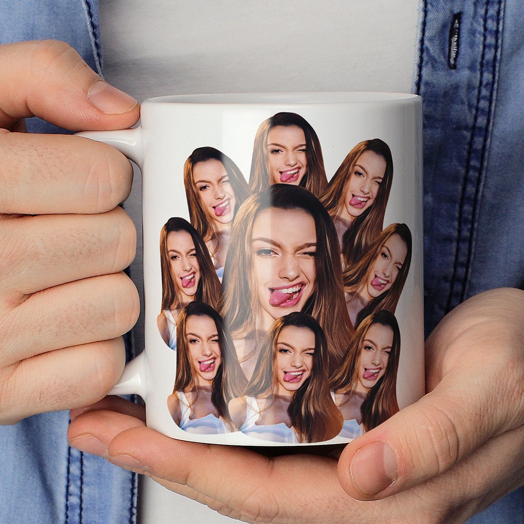Personalized Face Mug Photo Mug Portrait Mug- Double Sides Printed