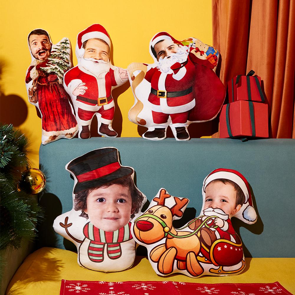 Personalized Photo Doll Christmas Gift Customize A Variety of Pictures Pillow, Put Your Photo and Family Photo On The Pillow