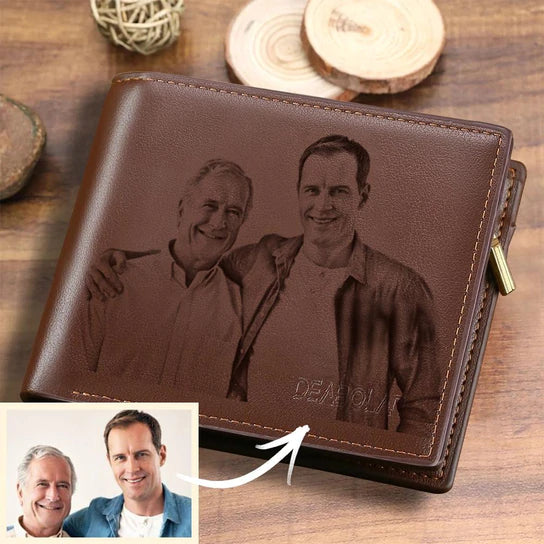 Personalized Photo Engraved Wallet Gift for Men