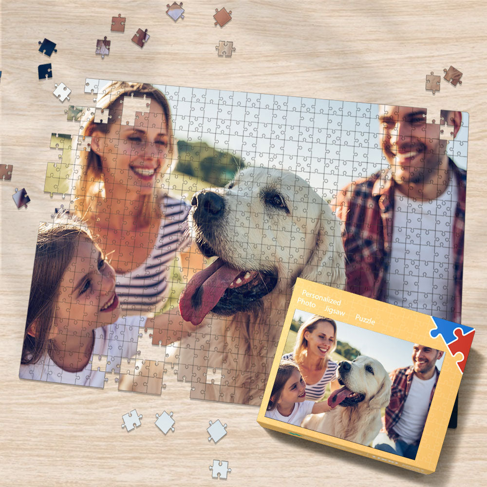 Photo Puzzle Personalised Photo Jigsaw Dog Photo Puzzle Pet Photo Jigsaw Puzzle 35-1000 Pics Best Gifts for Pet Lover- Family and Dog