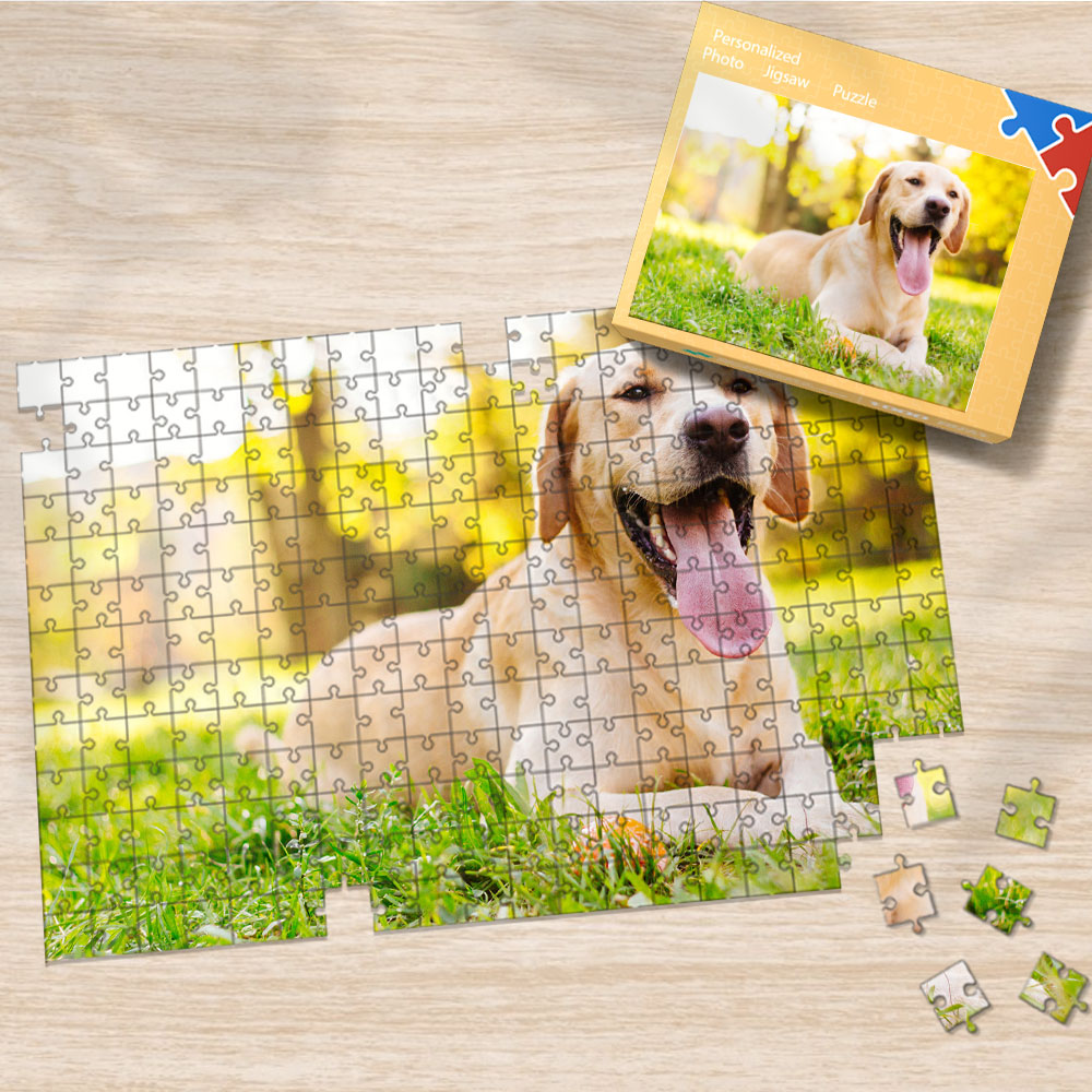 Photo Puzzle Custom Dog Photo Puzzle Personalised Pet Photo Jigsaw Puzzle Best Gifts for Pet Lover-35-1000 Pieces