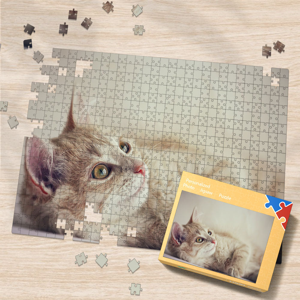 Photo Puzzle Custom Cat Photo Puzzle Pet Photo Jigsaw Puzzle Best Gifts for Pet Lover-35-1000 Pieces