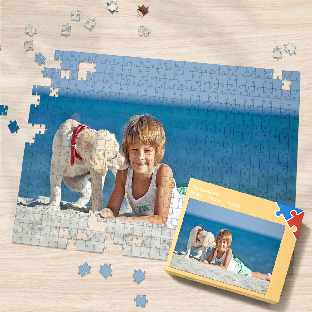 Custom Photo Jigsaw Dog Photo Puzzle Pet Photo Jigsaw Puzzle 35-1000 Pics Best Gifts for Pet Lover- Boy and Dog