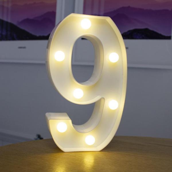 Light Up Numbers Name Light Gift"9"