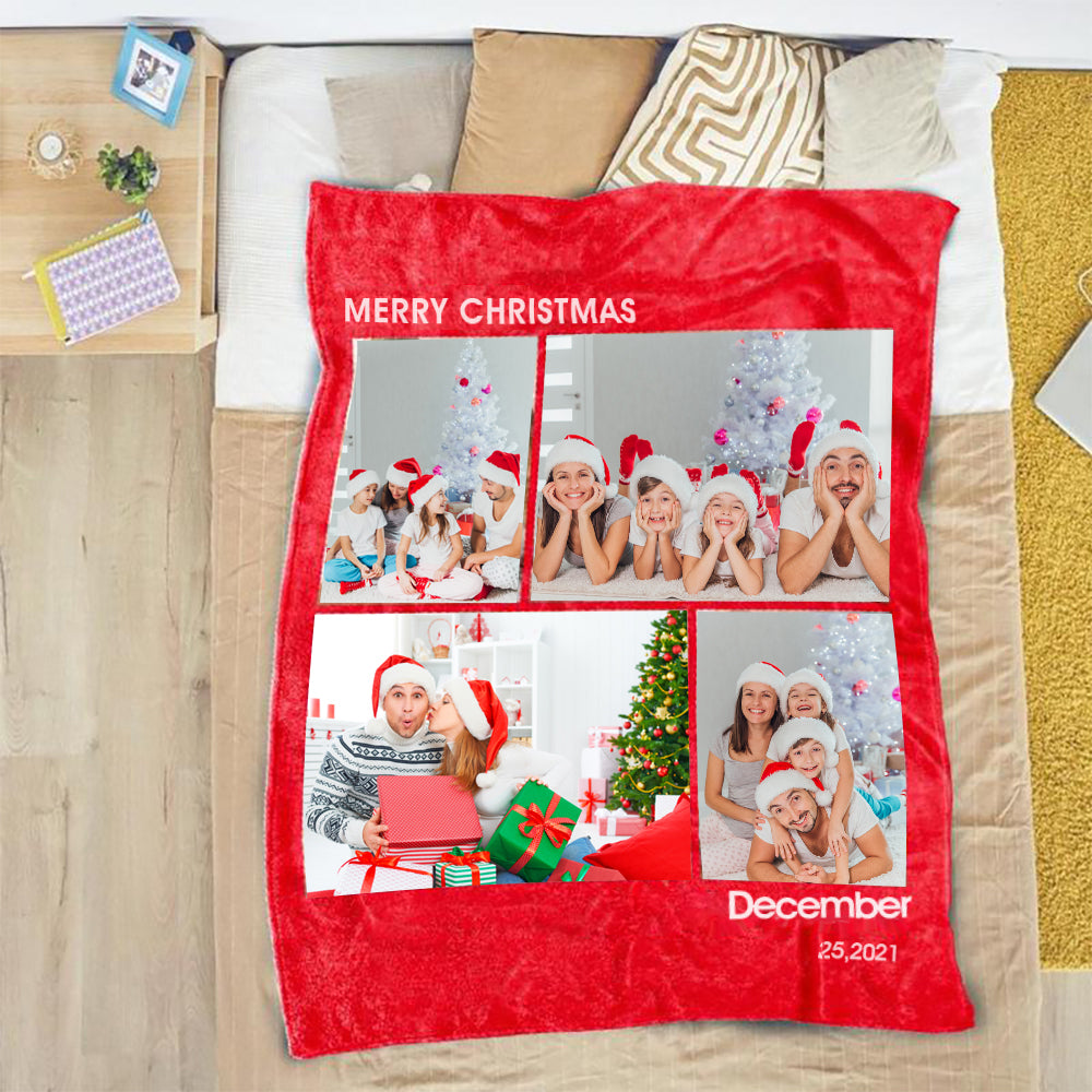 Custom Blanket with Photos Personalized Lovely Family Photo Blankets Best Gift For Family