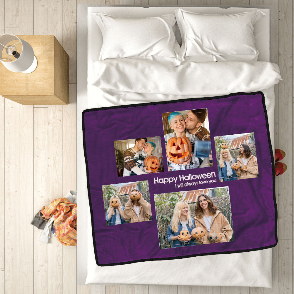 Custom Picture Blanket Personalized Collage Photo Blankets Birthday Gifts