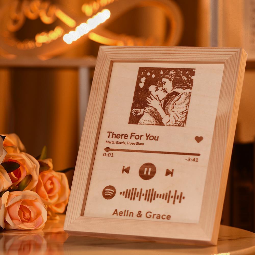 Spotify Frame Custom Spotify Code Music Frame Wooden Frame Gift for Love