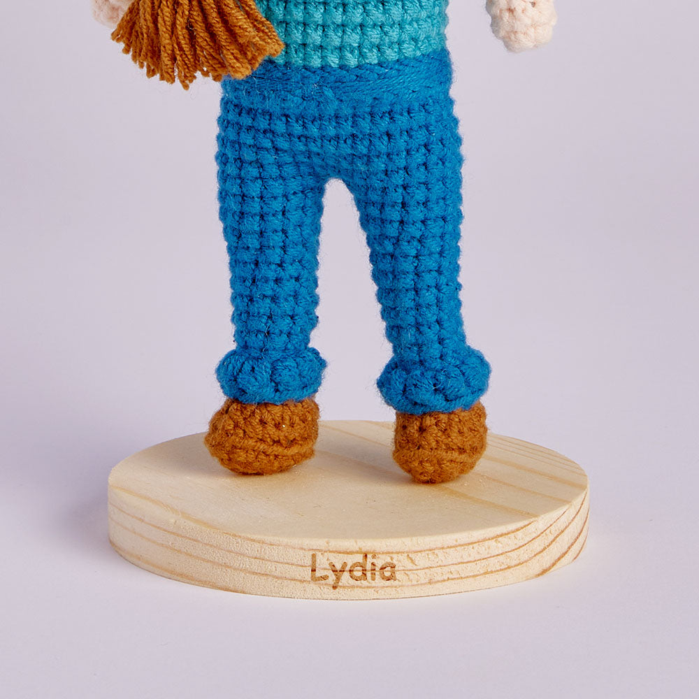 15cm Crochet Doll Custom Name Base Stand - auphotomugs