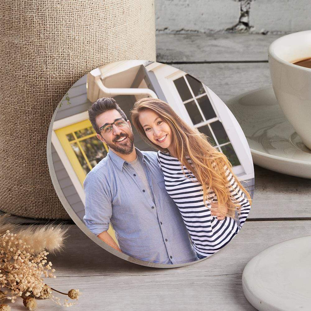 Round Custom Photo Coaster Unique Gift Only You Can Design