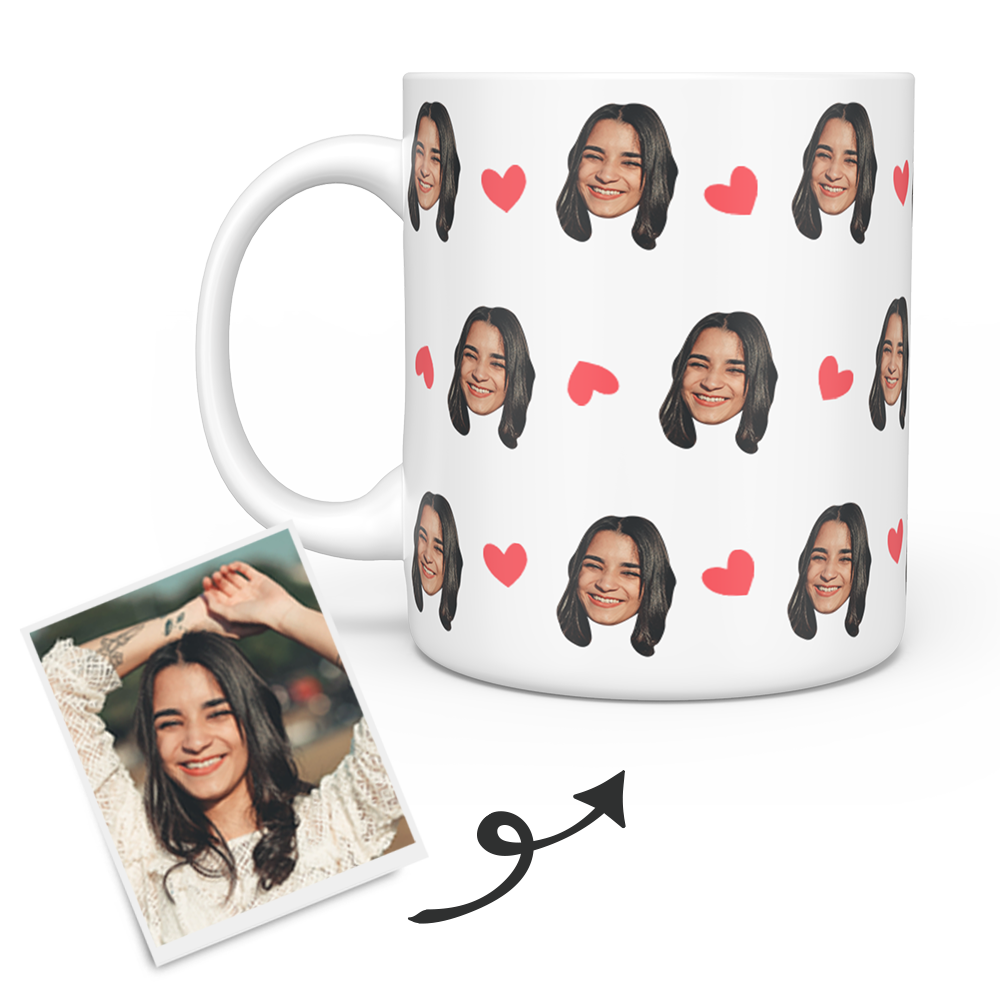 Personalized Custom Face Mug - Any Photo (Person, Puppy or Kitty)