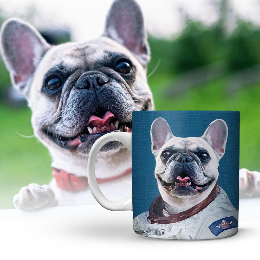 Personalized Dog Portrait Photo Mug Custom Pet Coffee Mug-Queen