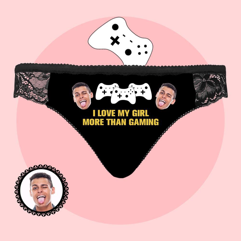Custom Photo Face Underwear Gaming Knickers Gift for Girlfriend