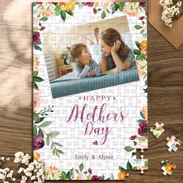 Custom Mother's Day Puzzles With Flowers - White ~35~1000 pieces
