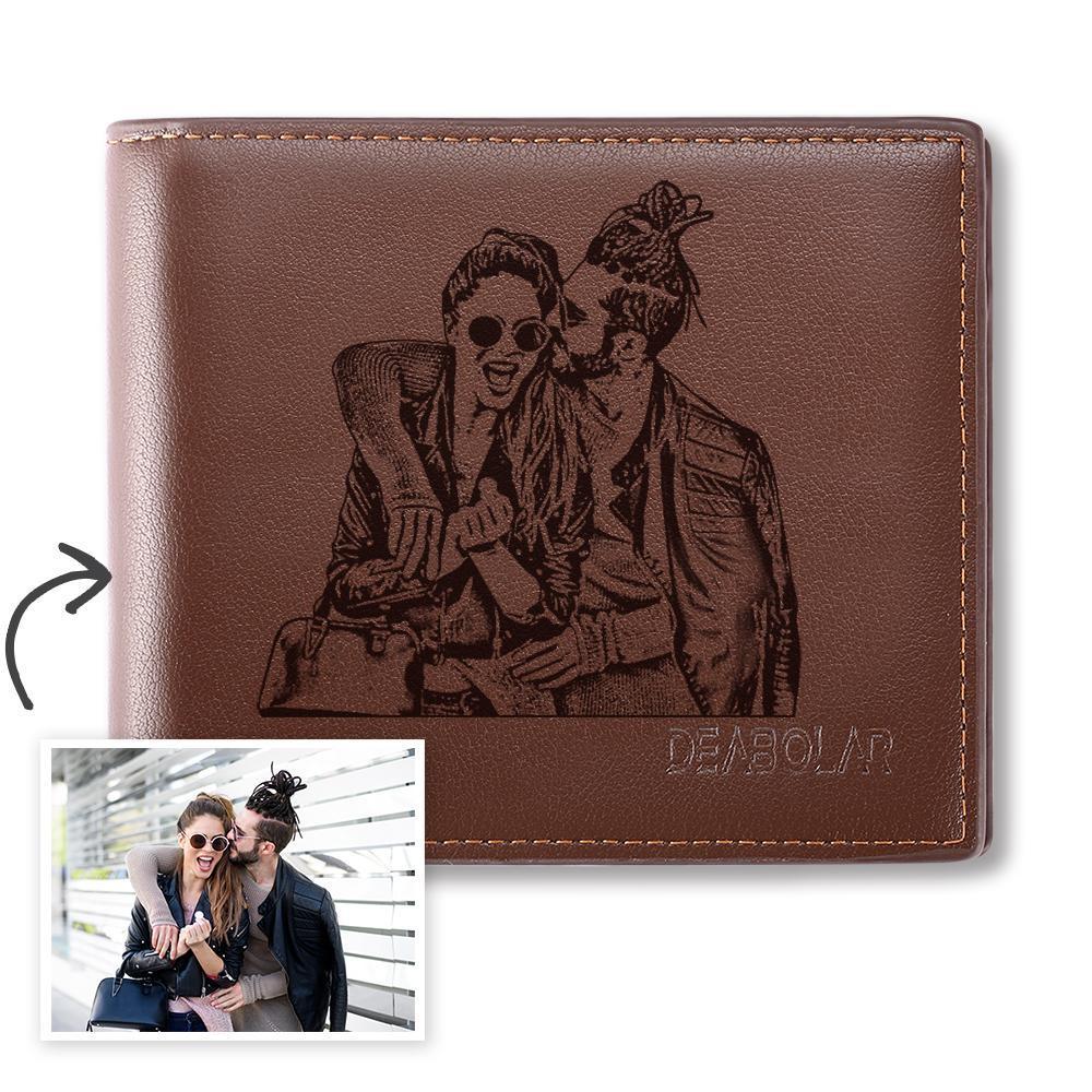 Photo Wallet Personalized Wallet With Text Personalized Gift for Couple