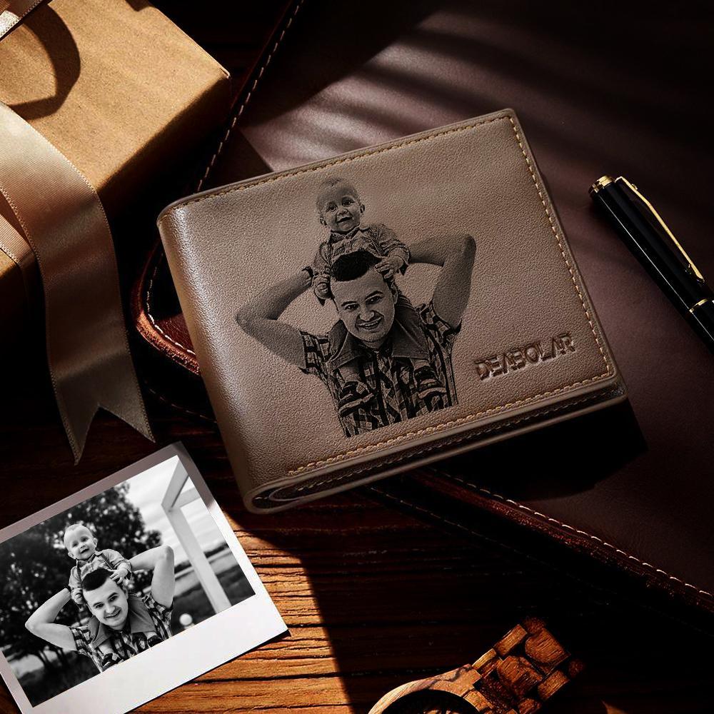 Personalized Photo Engraved Wallet Men's Wallet Best Gift for Men