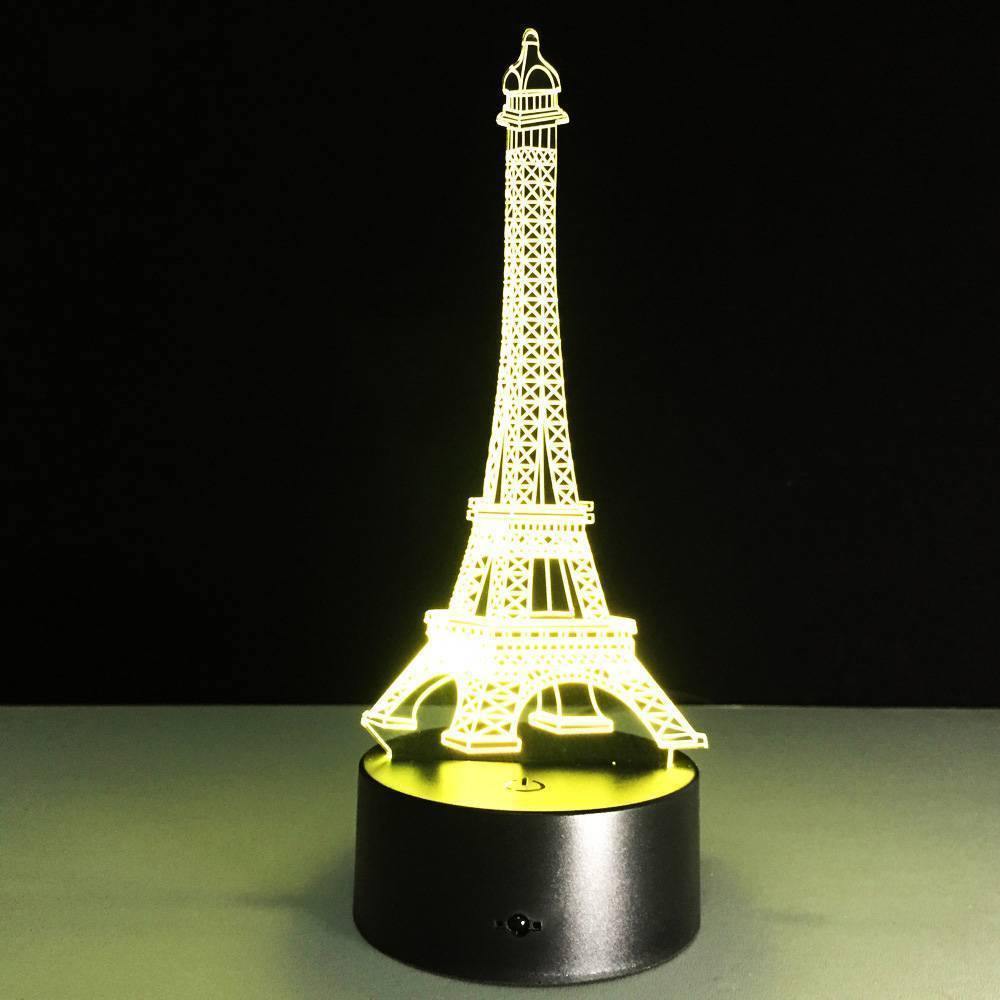 Eiffel Tower 3D Colorful Night Light Touch Seven Color Change - MyPhotoMugs