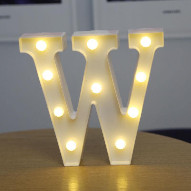Light Up Letters Name Light Gift"W" - MyPhotoMugs
