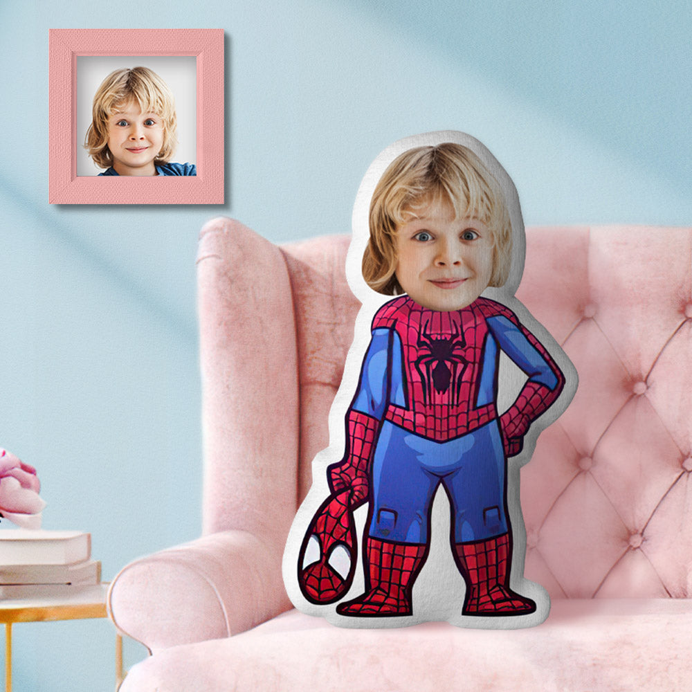 Custom Face Pillow MiniMe Pillow Personalized Photo Face Doll Spiderman Gift for Kid