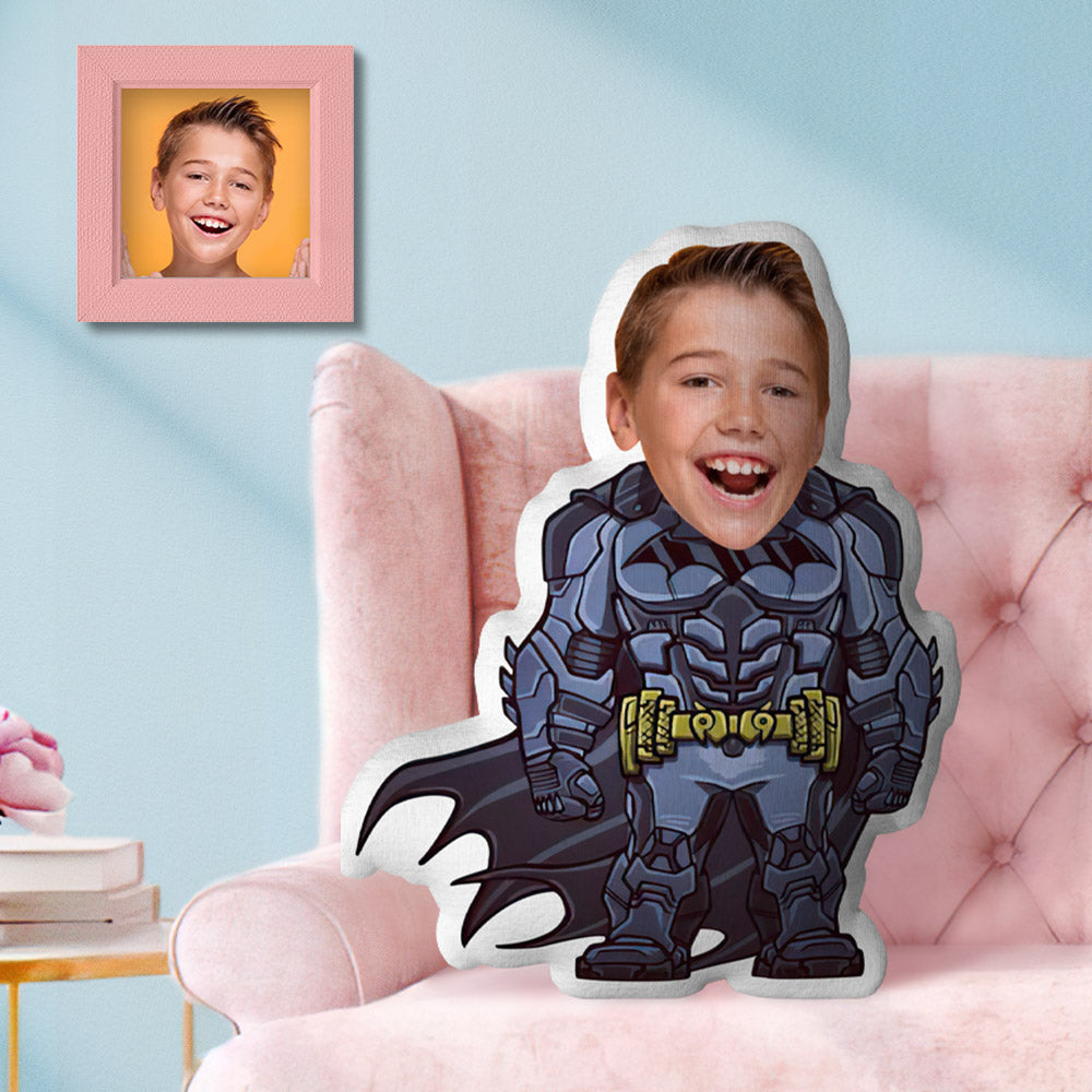 Custom Face Pillow MiniMe Pillow Personalized Photo Face Doll Batman Gift for Kid