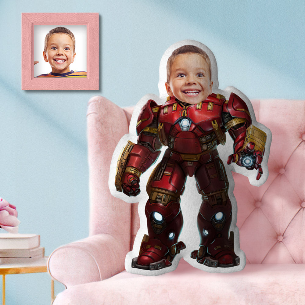 Custom Face Pillow MiniMe Pillow Personalized Photo Pillow Gift Hulkbuster Armor Gift for Kid