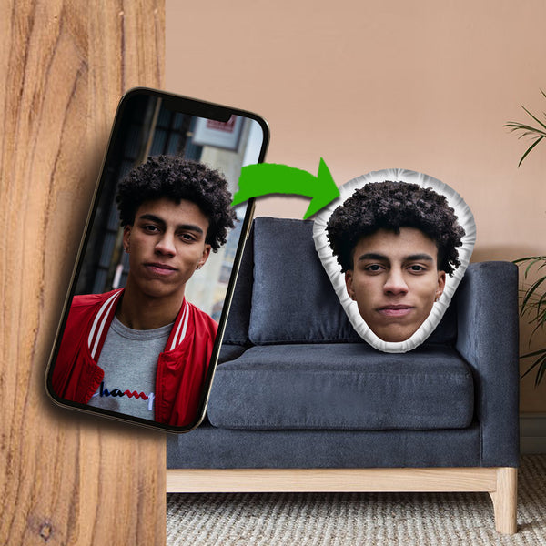 Custom Face Pillow Print Your Face on a Pillow Personalised 3D Portrait Photo Pillow Funny Face Pillow