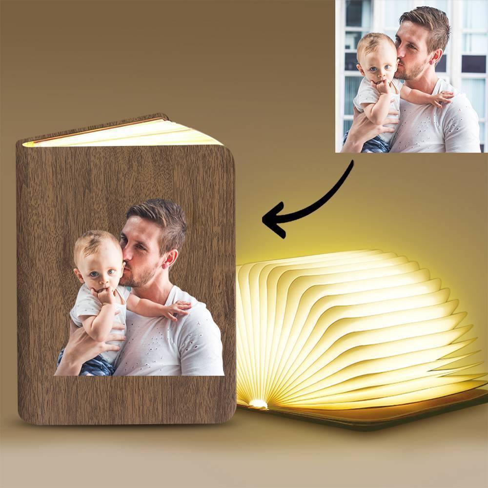 Custom Photo Book Lamp Open 360 Degrees for Desk, Reading, Floor Night Light - Colorful - MyPhotoMugs
