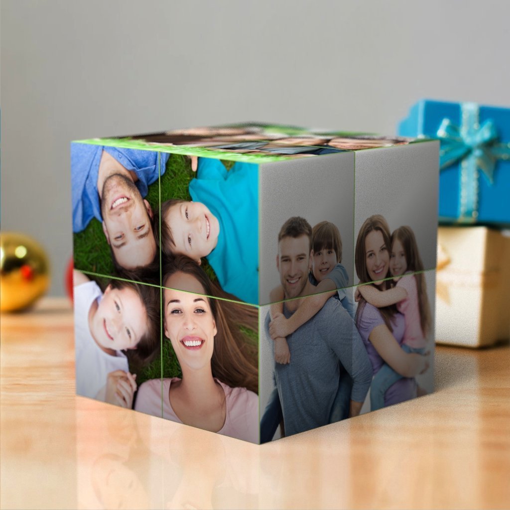 Custom Multi Photo Folding Magic DIY Rubic's Cube For Family Perfect For The Best Father Forever