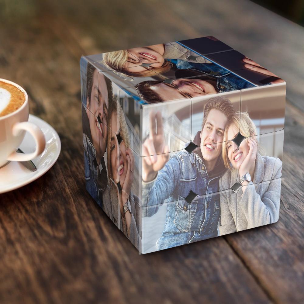 Multiphoto Cube Custom Photo Rubic's Cube Personalized Six Pictures 3x3 Cube for Couples