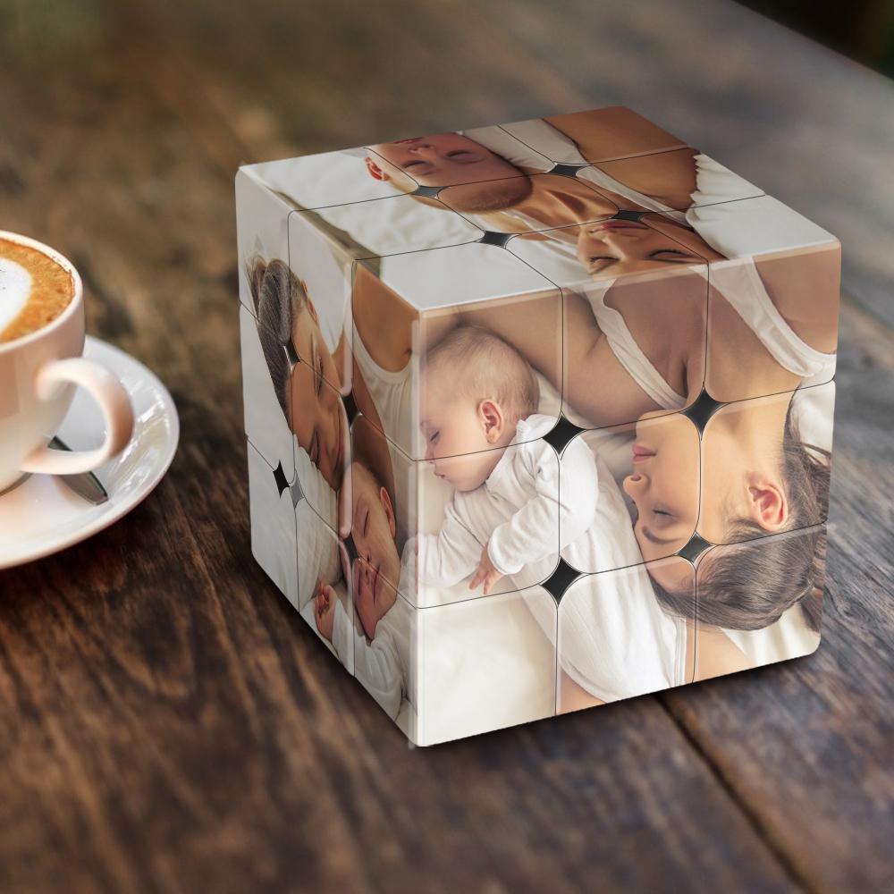 Custom 6 Photos Rubic's Cube Gifts For Best Mom Magic 3x3 Cube