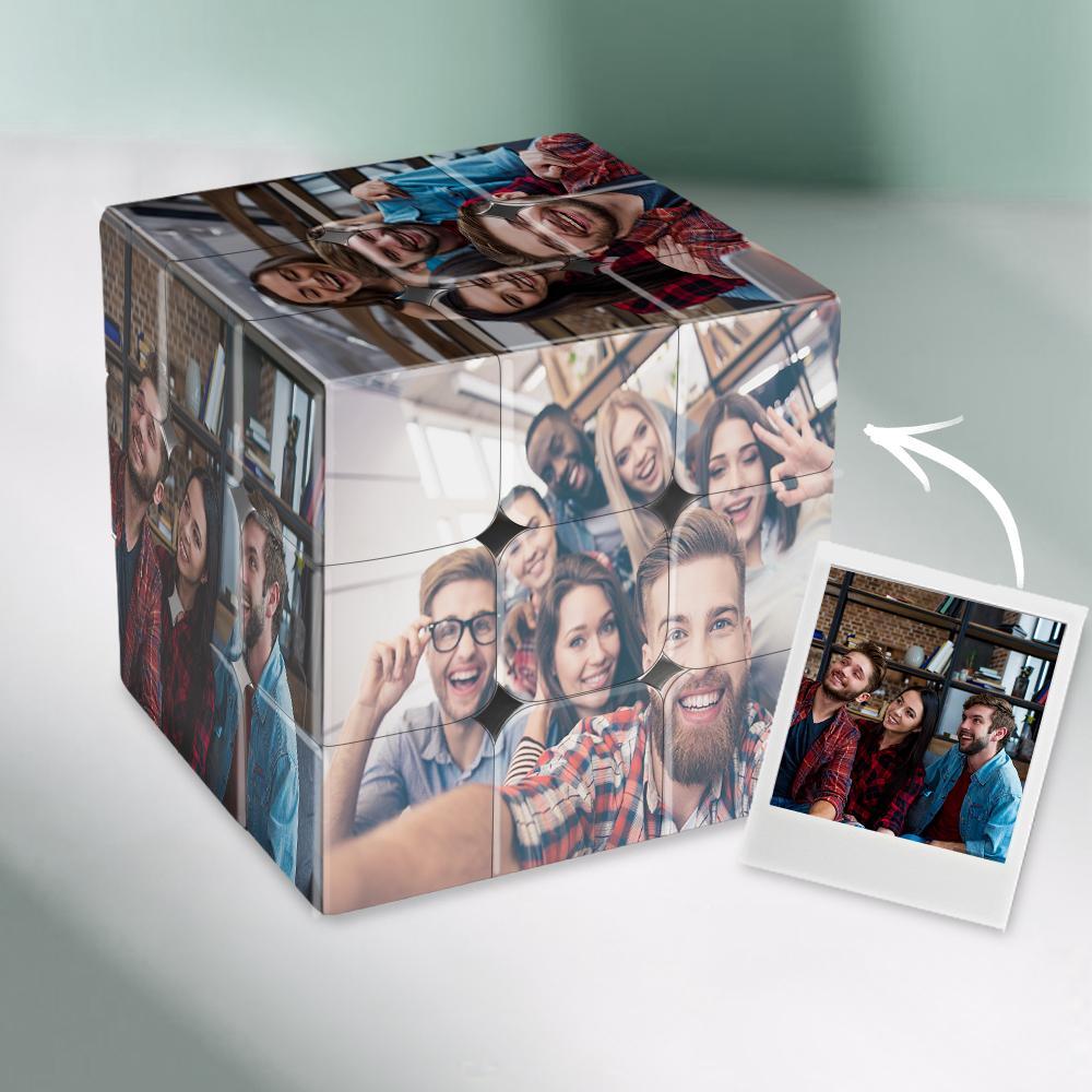 Multiphoto Cube Custom Christmas Photo Rubic's Cube Personalized Six Pictures 3x3 Cube for Friends