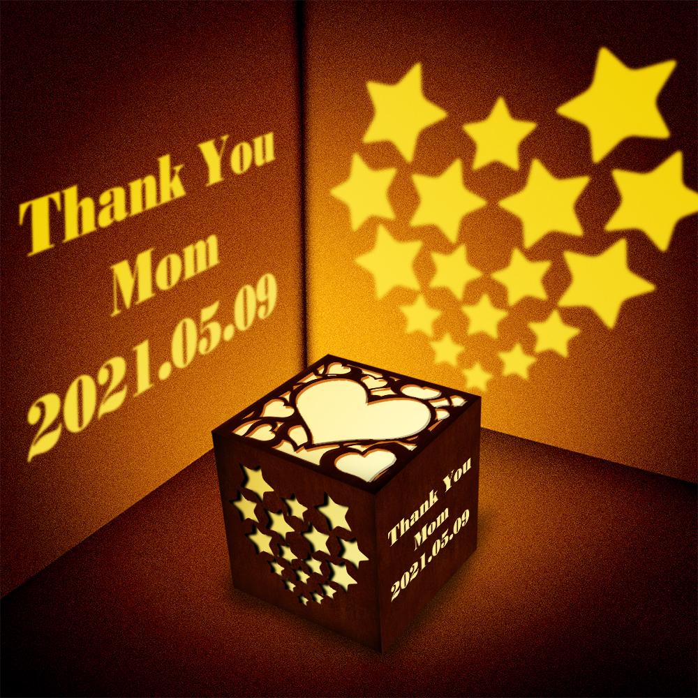 Custom Engraved Lantern Box Personalized Projection Lamp