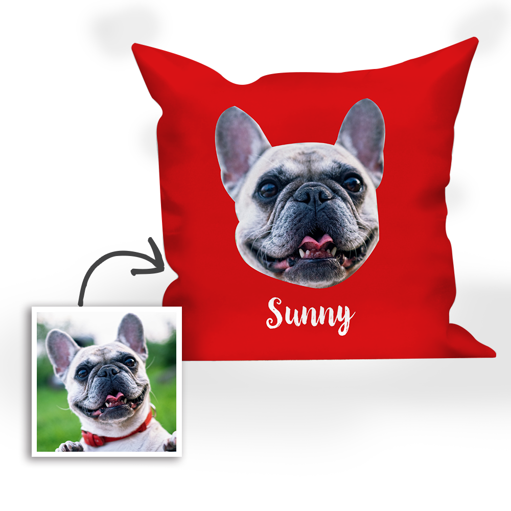 Pet Picture Pillow Dog Face Pillow Custom Photo Pillow with Your Dog on It Personalised Dog Pillow-Multi-color