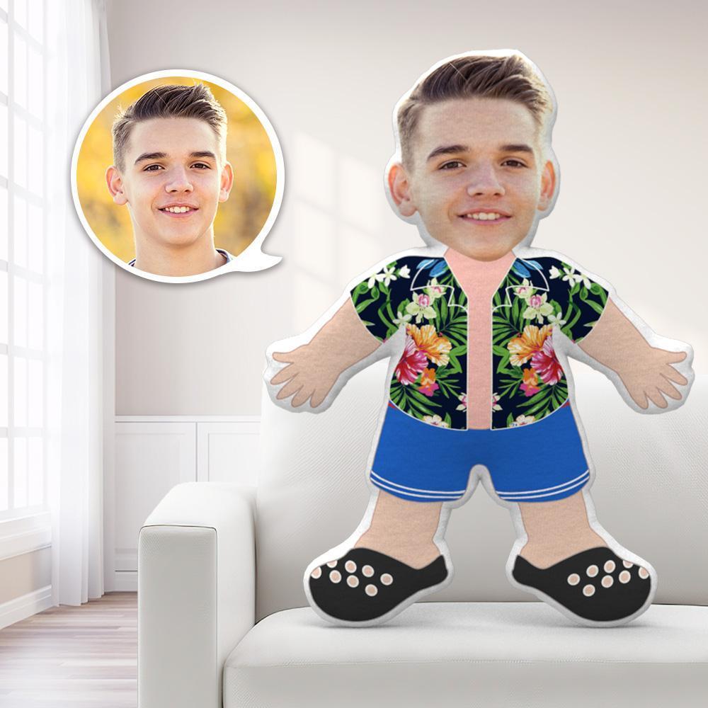 Personalised Face Pillow Hawaiian T-shirt MiniMe Pillow Costume Pillow Doll Photo Face Doll Special Gift for Him
