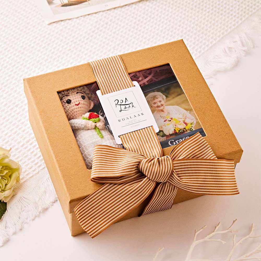 Brown Gift Box for Crochet Dolls - auphotomugs
