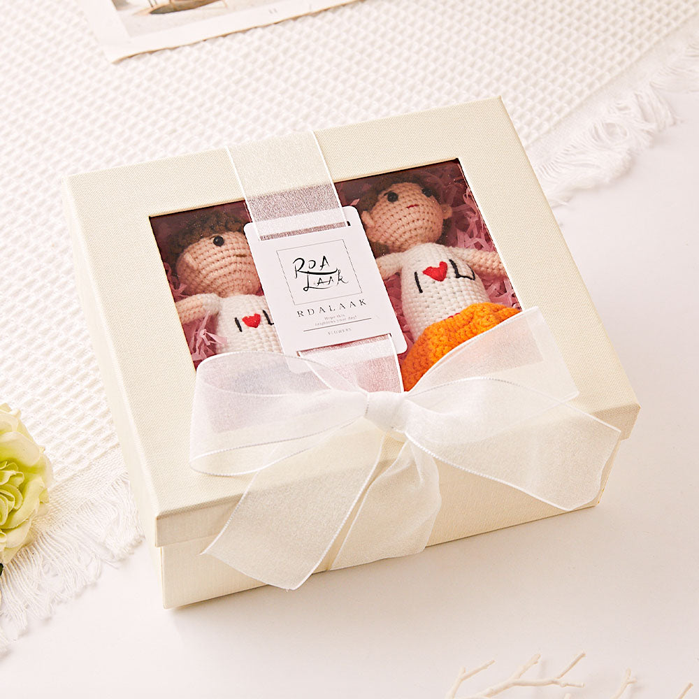 White Gift Box for Crochet Dolls - auphotomugs