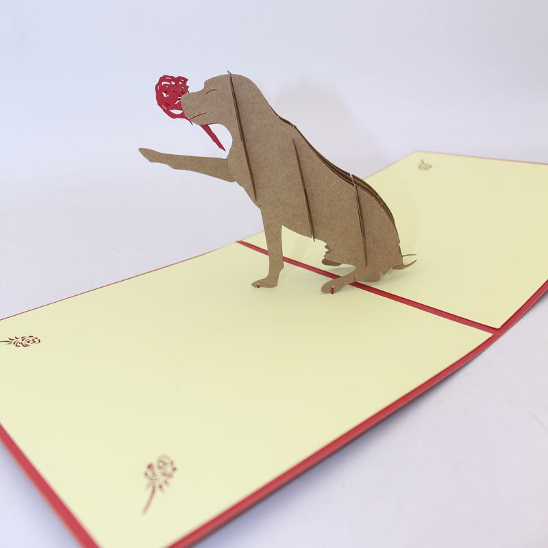 Single Dog Blessing Handmade Greeting Card 3D Pop-up Greeting Card