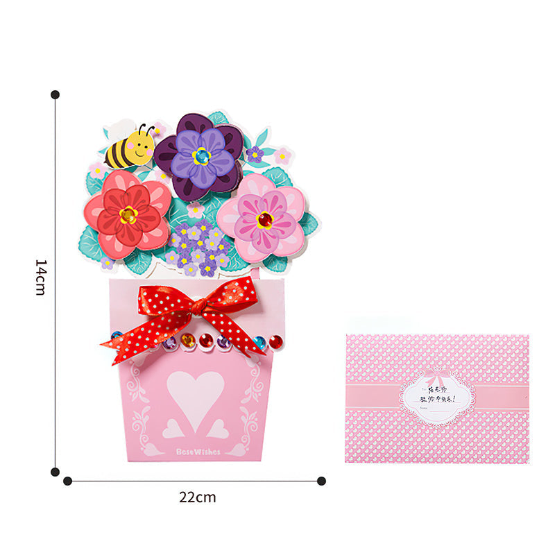 Exquisite Greeting Card Mother's Day Three-dimensional Flower Gifts