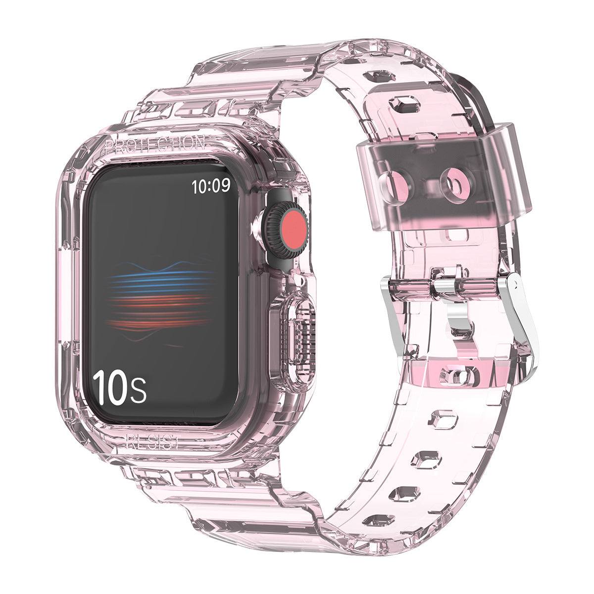 Silicone Buckle for Apple Watch Band Simple Transparent Apple Watch Series 7 Watch Band