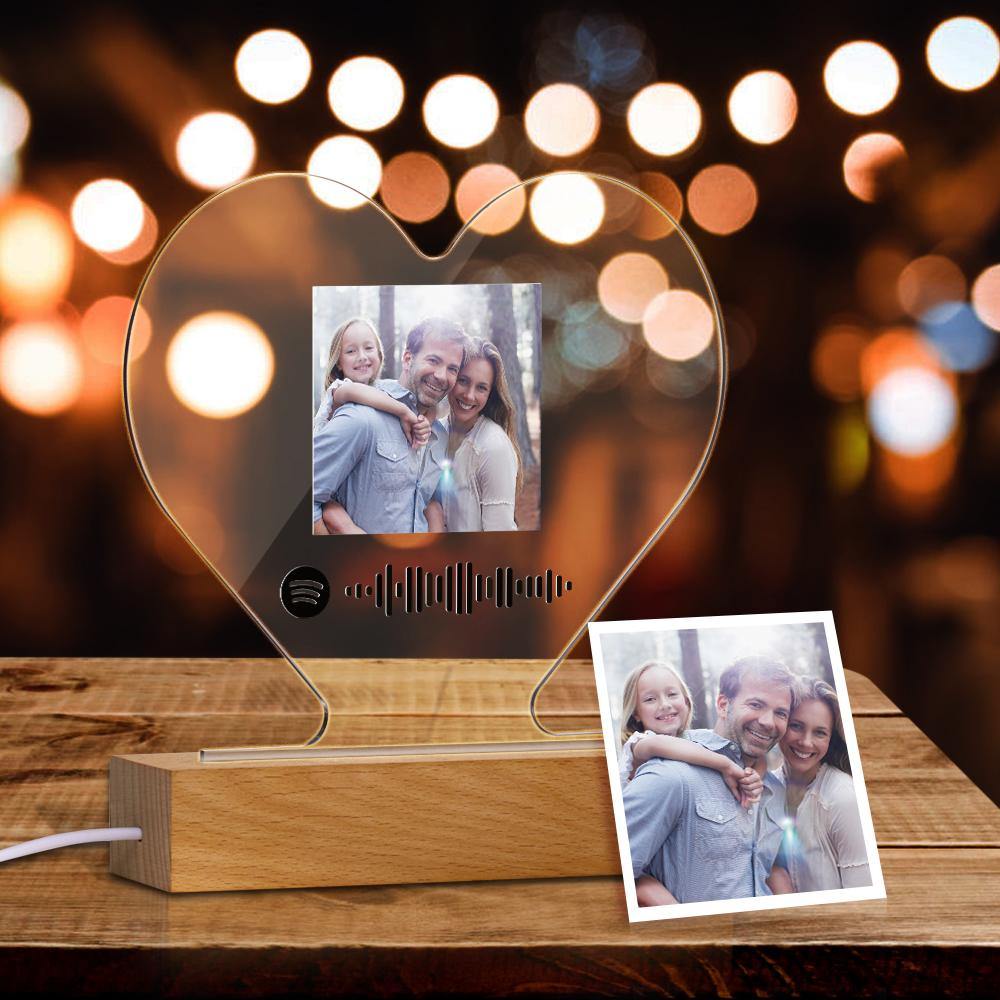 Scannable music Code Night Light Music Memorial Gifts for Family - MyPhotoMugs
