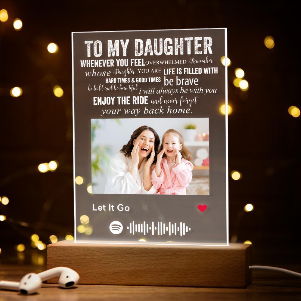 Personalised Music Led Lamp Night Light To My Daughter Gifts for Girls