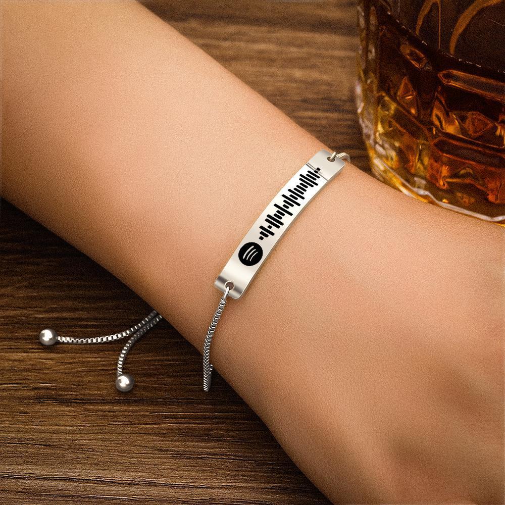 Valentine's Day Gifts Spotify Code Bracelet Stainless Steel Custom Bracelet