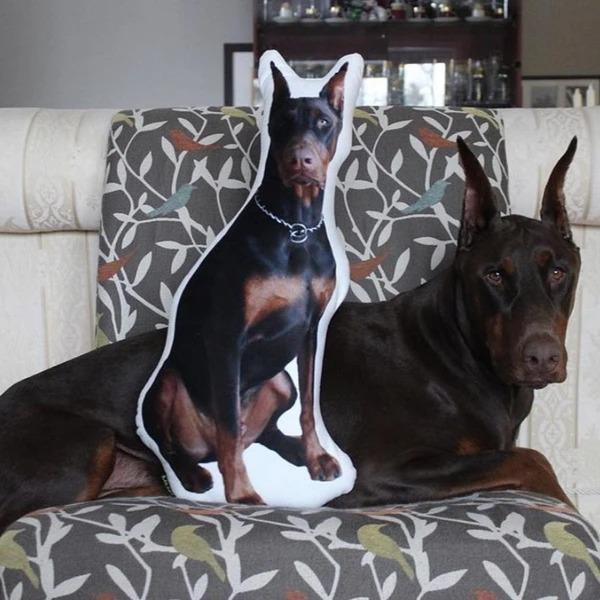 Custom Pet Shaped Pillow Dog Photo Pillow Personalised Pet Face Pillow 3D Portrait Pillow